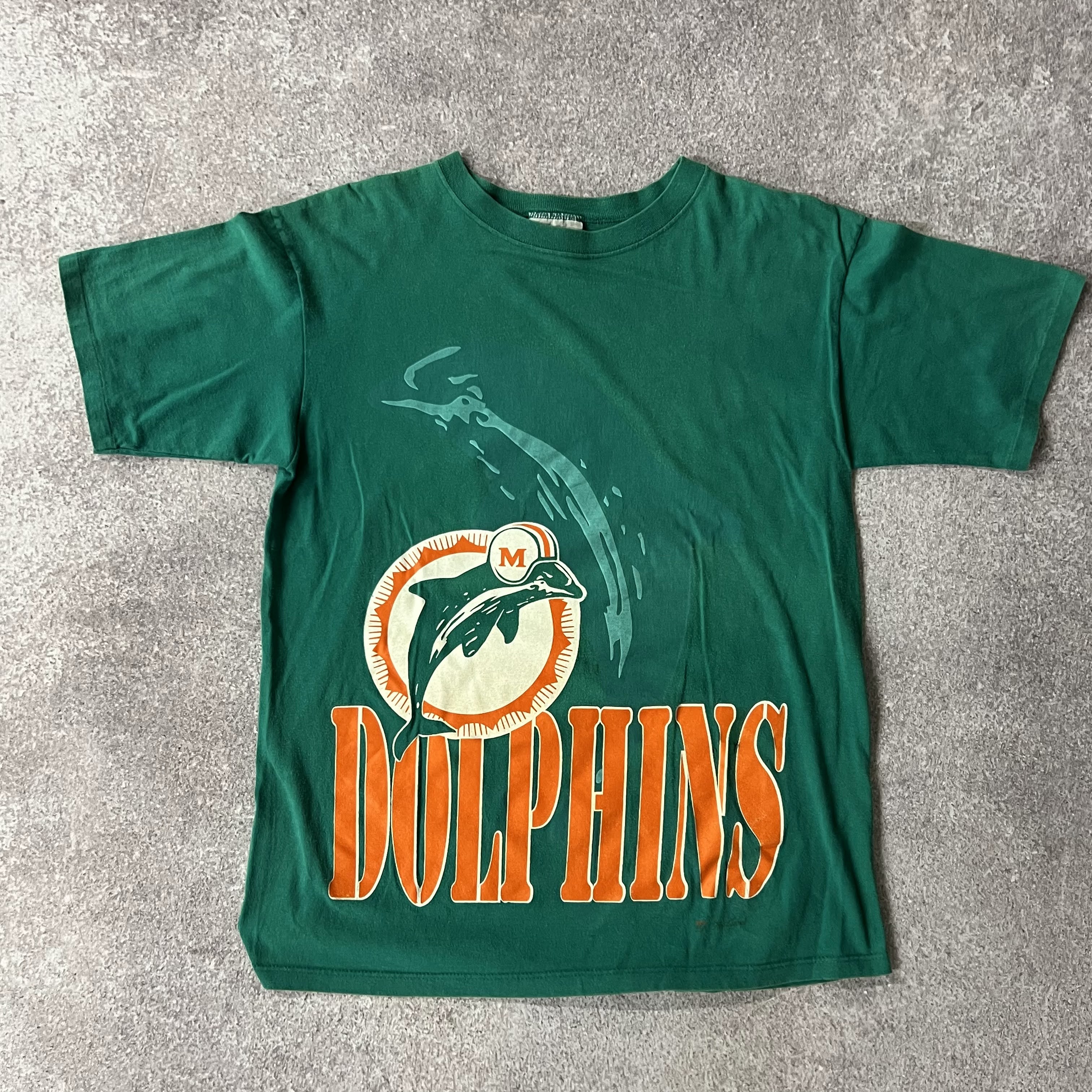 90s Miami Dolphins The Game Big Logo Single Stitch Tee L