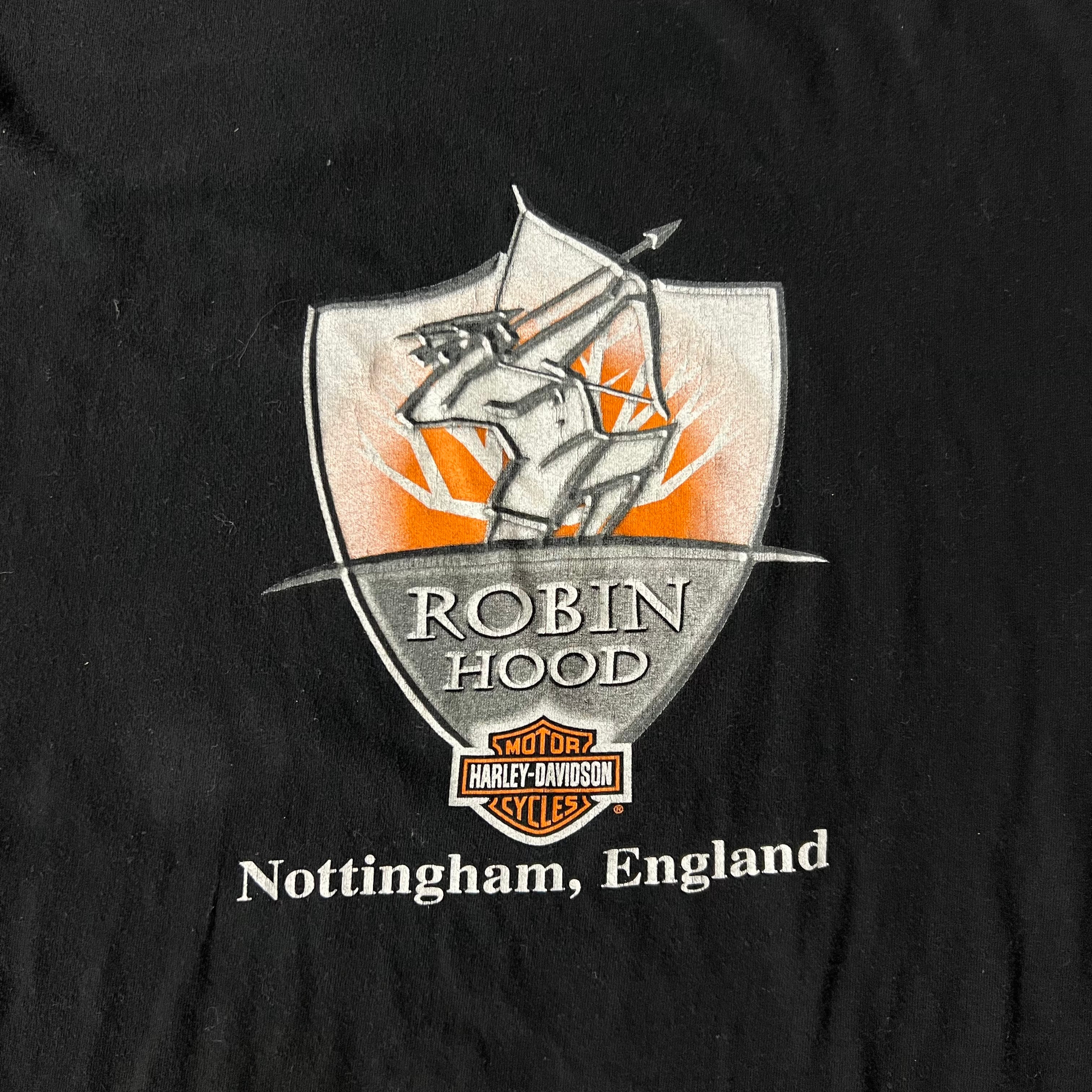 Y2K Harley Davidson Nottingham, England Back Graphic Tee XL