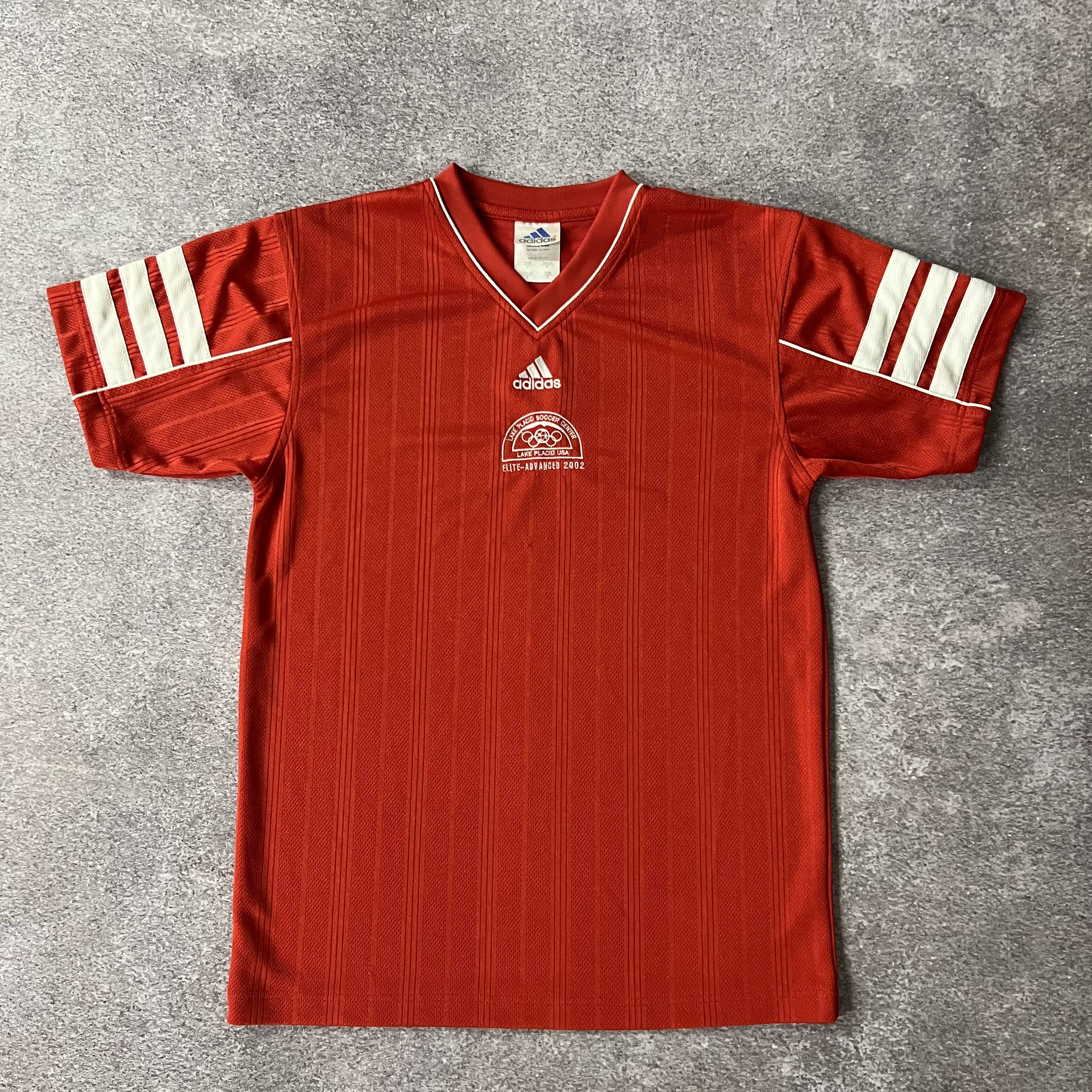 Y2K Soccer Adidas Red Worn In Jersey S