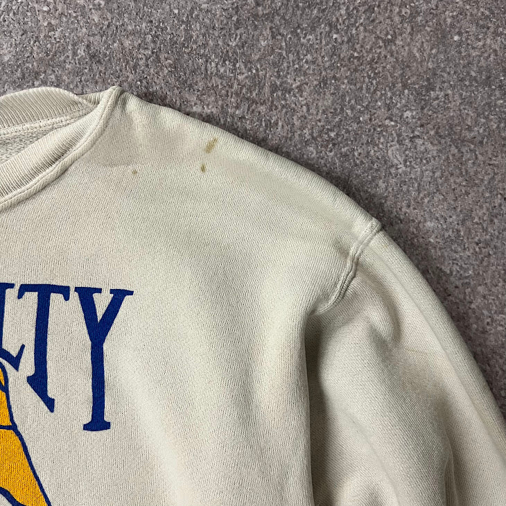 80s The Salty Dog Hanes Cracked Print Vintage Crewneck Sweatshirt M