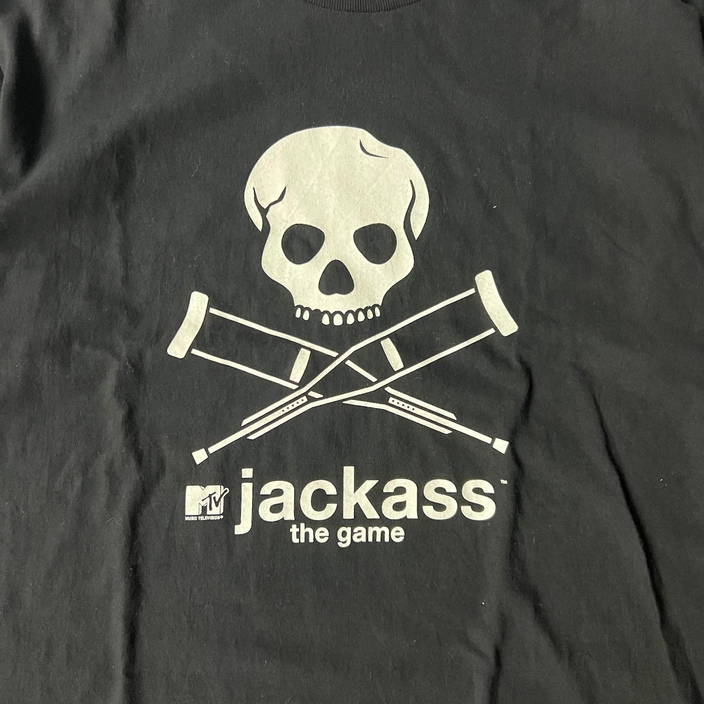 Y2K Jackass The Game Redmile Entertainment Promo Big Logo Tee L