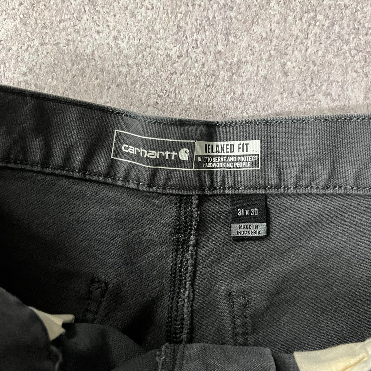 Modern Carhartt Workwear Faded Relaxed Gray Streetwear Pants 31x30