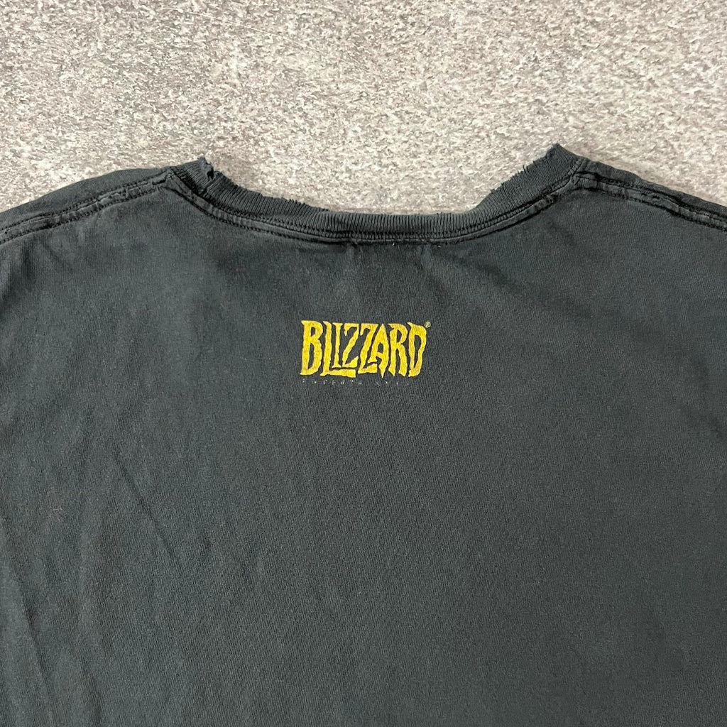 Y2K Blizzard Entertainment Back Graphic Faded Tee L