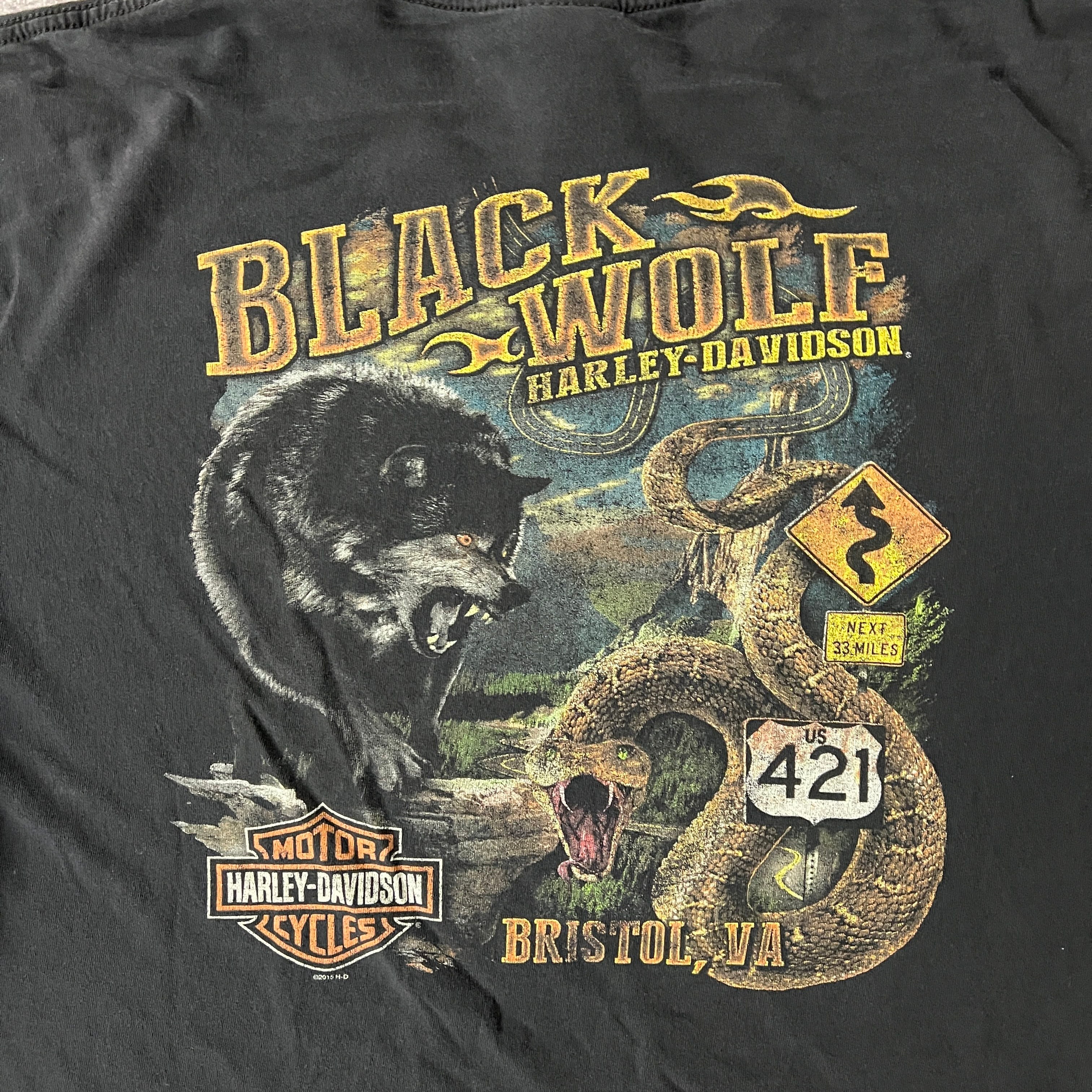2010s Harley Davidson Bristol, VA Distressed Tee XXL