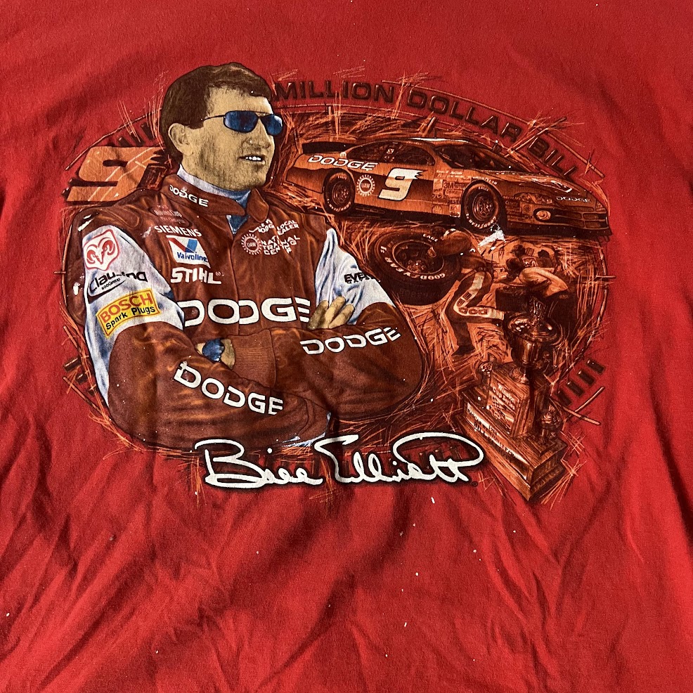 Y2K Bill Elliot NASCAR Chase Authentics Distressed Tee L