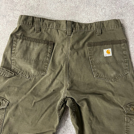 2010s Carhartt Workwear Distressed Relaxed Green Vintage Pants 38x30