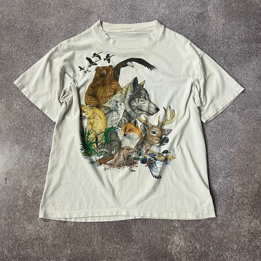 90s Single Stitch Vintage Outdoor Streetwear Graphic Tee L