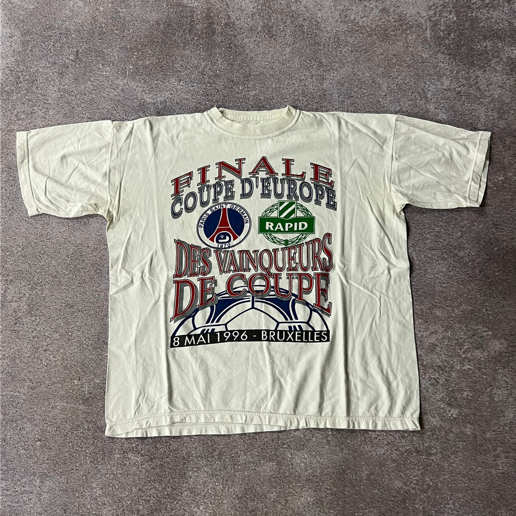 90s Paris Saint-Germain, SK Rapid Wien Big Logo Tee XL