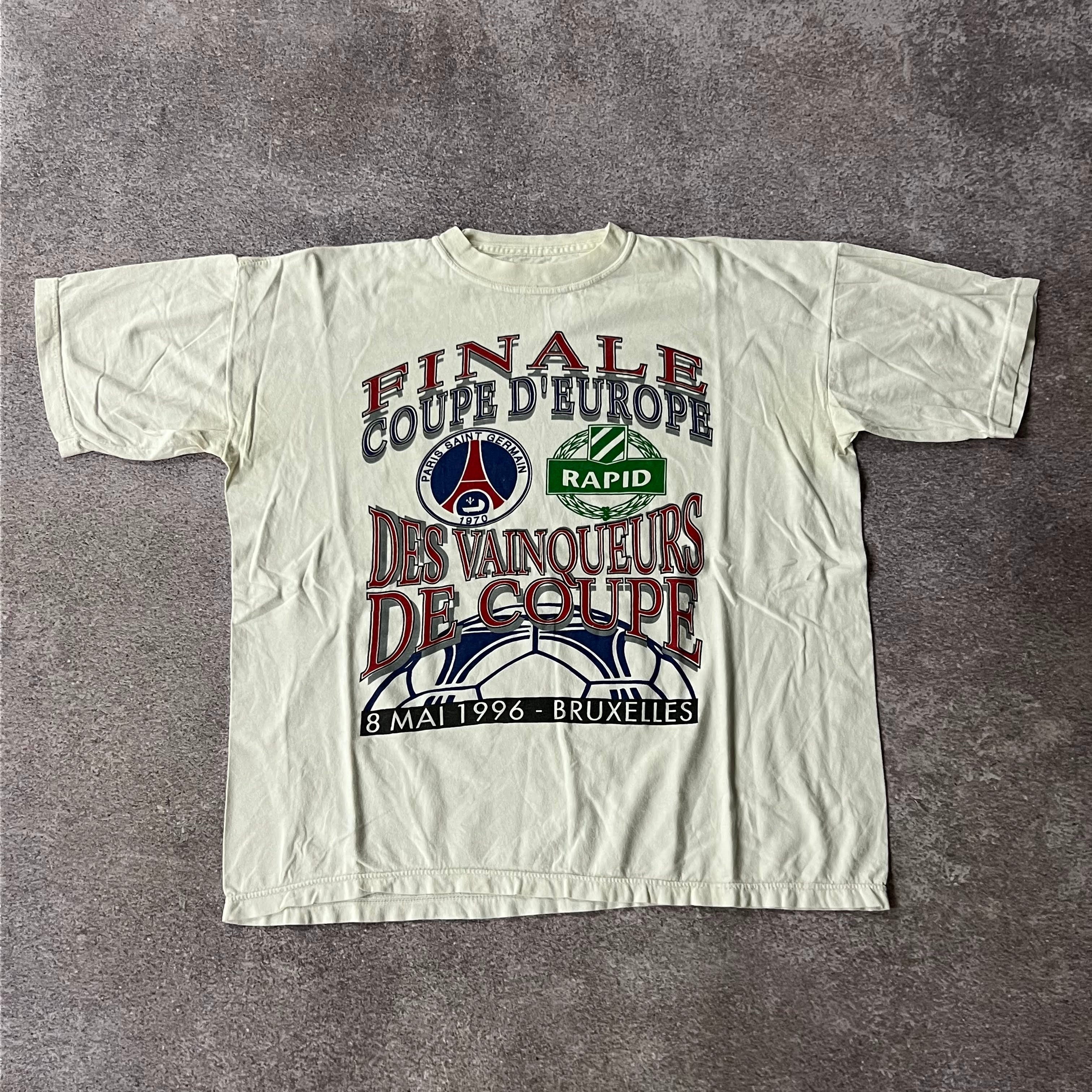 90s Paris Saint-Germain, SK Rapid Wien Big Logo Tee XL