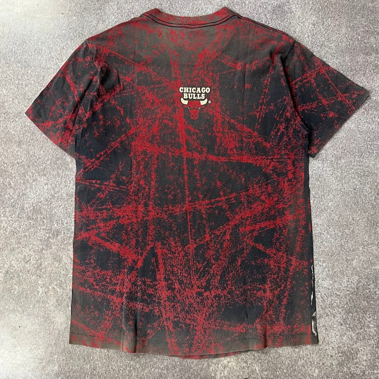 90s Chicago Bulls NBA Salem Sportswear All Over Print Single Stitch Tee L