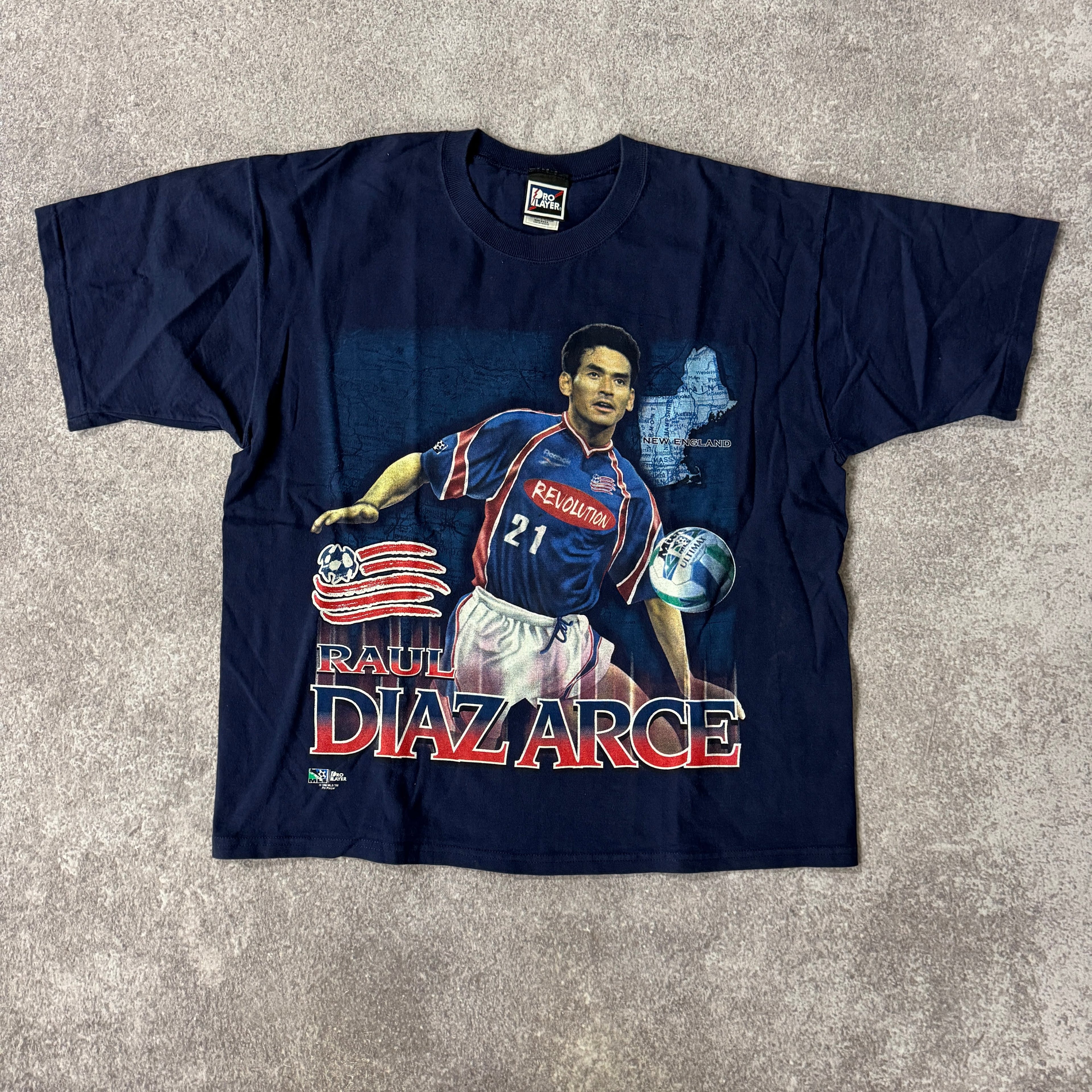 90s New England Revolution Pro Player Tee L