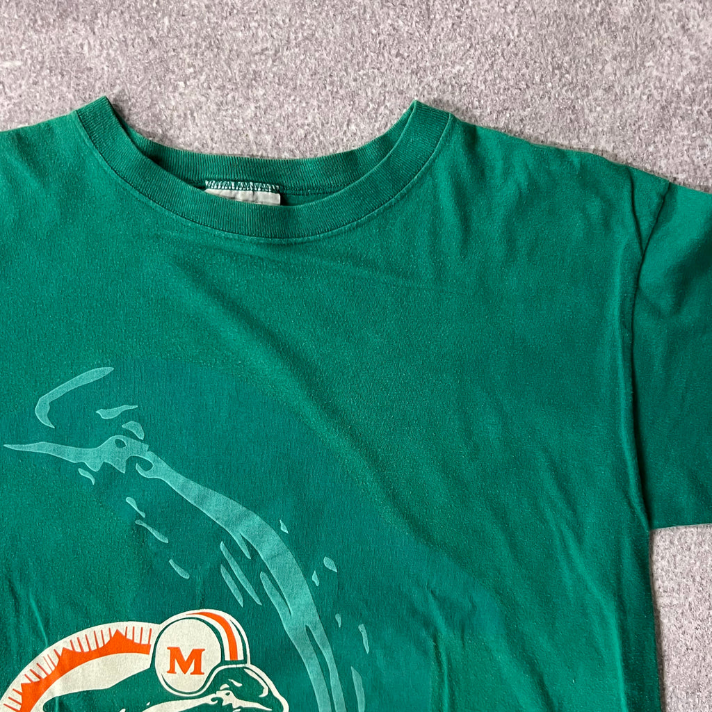 90s Miami Dolphins The Game Big Logo Single Stitch Tee L
