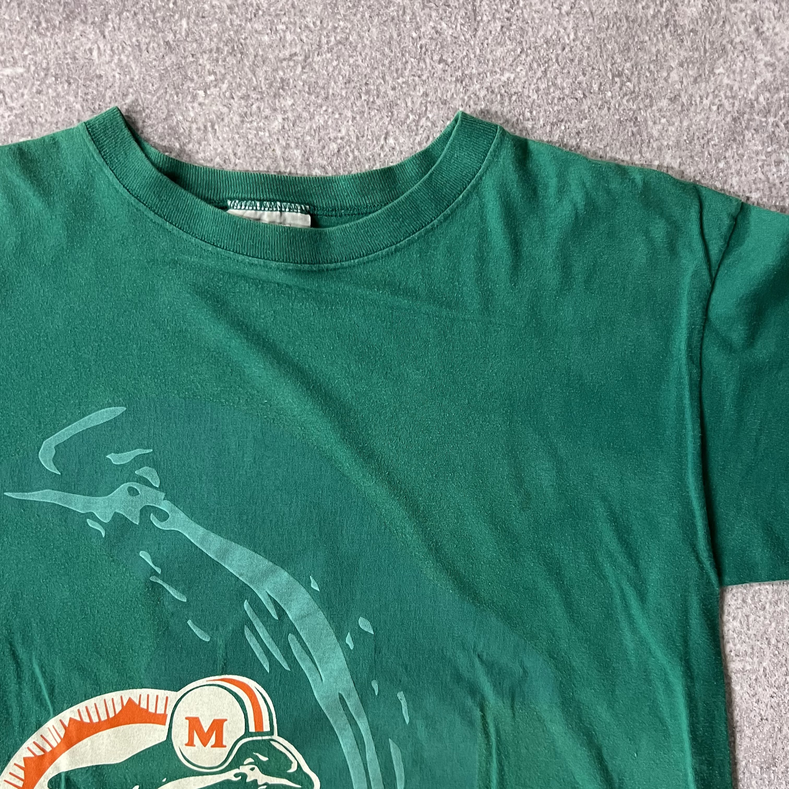 90s Miami Dolphins The Game Big Logo Single Stitch Tee L