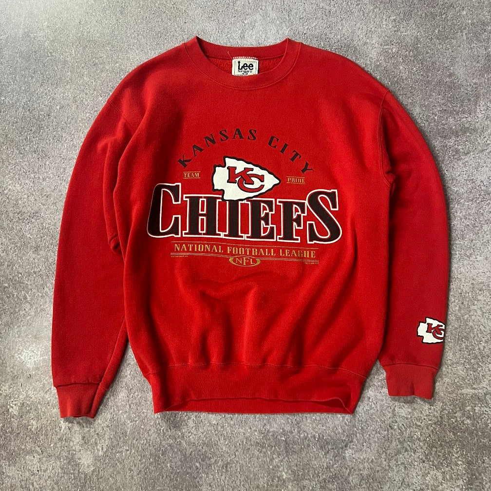 90s Kansas City Chiefs NFL Lee Sport Big Logo Vintage Crewneck M