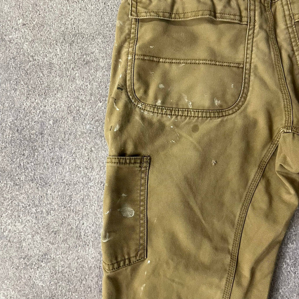 2010s Carhartt Workwear Faded Distressed Relaxed Tan Pants 34x34