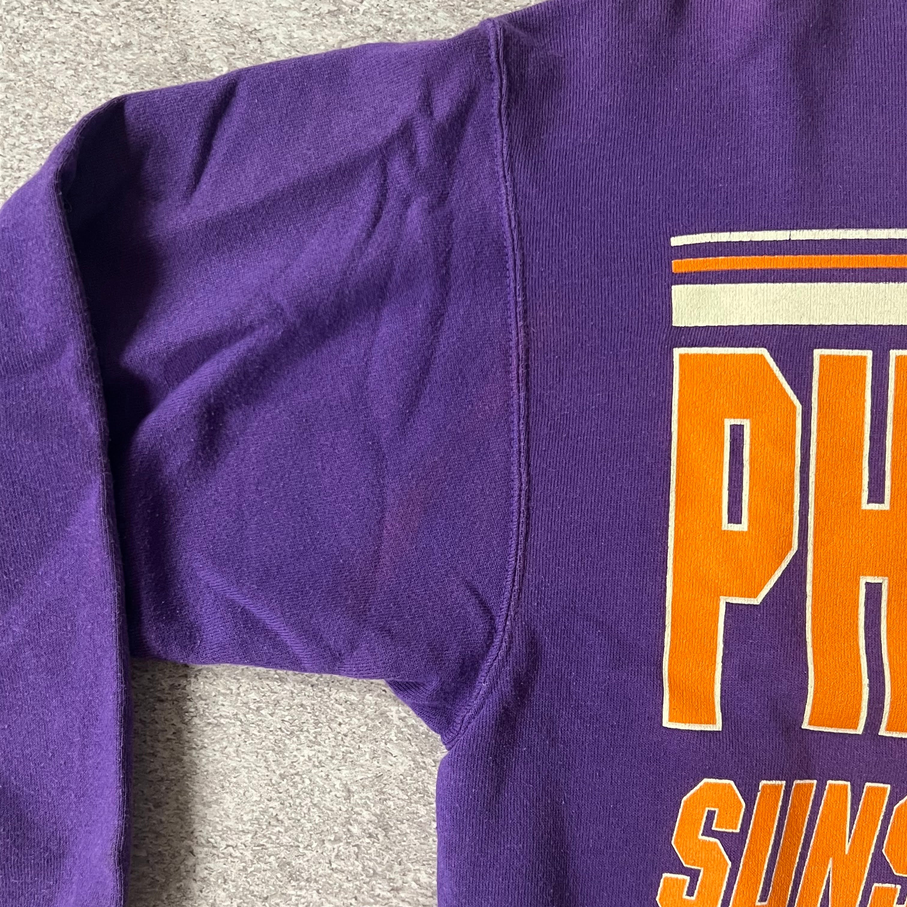 90s Phoenix Suns Hanes Big Logo Purple Crewneck L