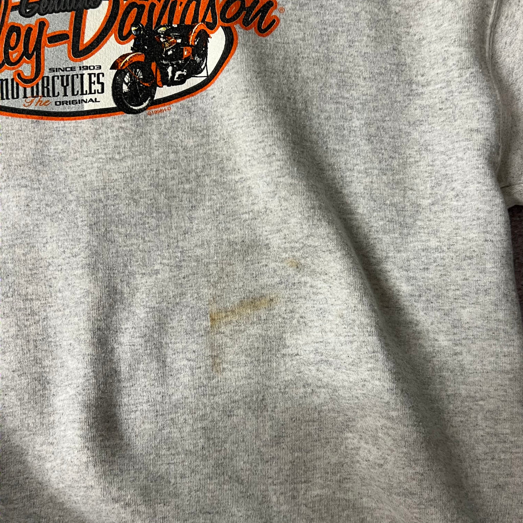 90s Harley Davidson Gray Worn In Crewneck XL