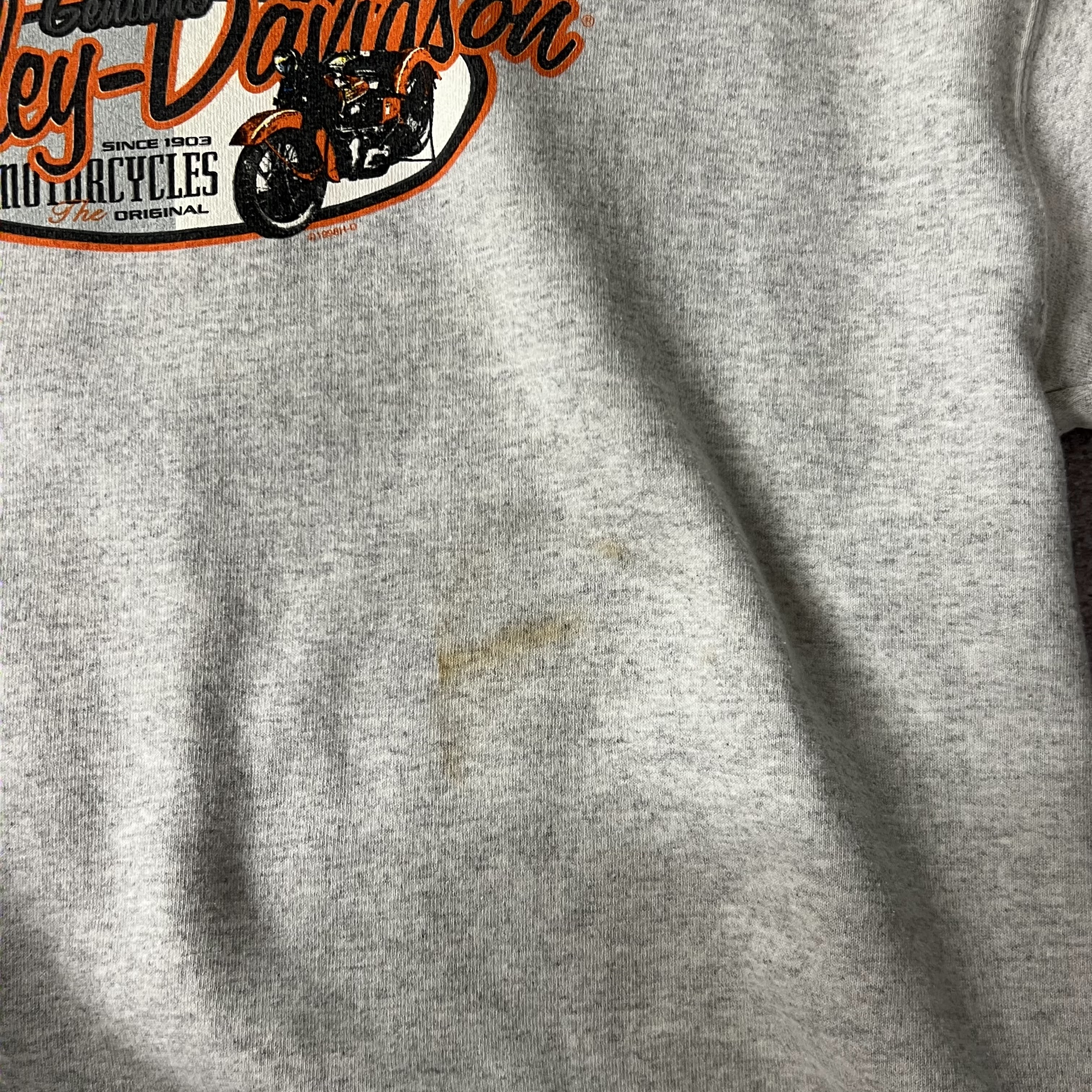 90s Harley Davidson Gray Worn In Crewneck XL