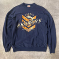 90s Denver Broncos NFL Hanes Big Logo Cracked Print Vintage Crewneck L