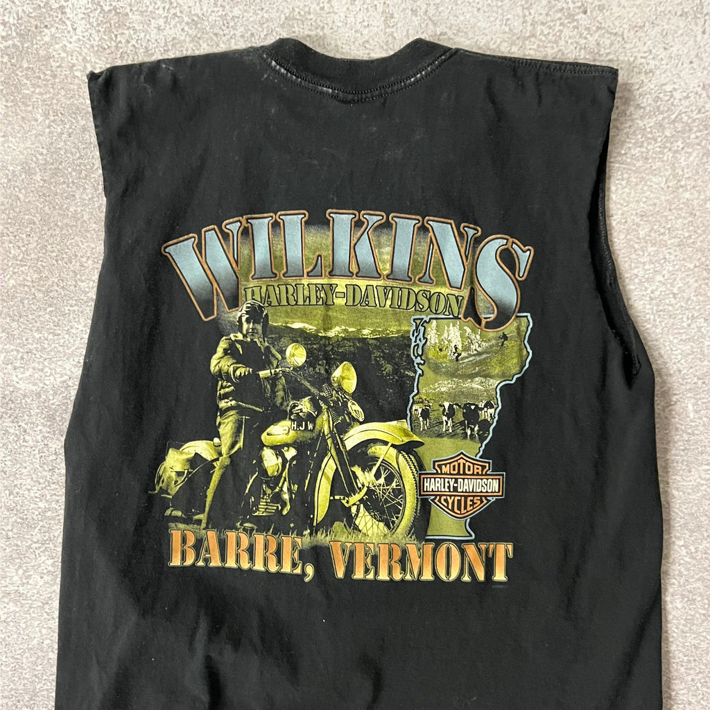 Y2K Harley Davidson Worn In Tank Top L