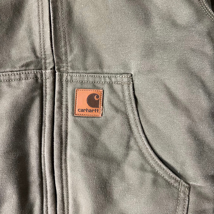 Y2K Carhartt Kids Quilt Lined Workwear Vintage Green Jacket S