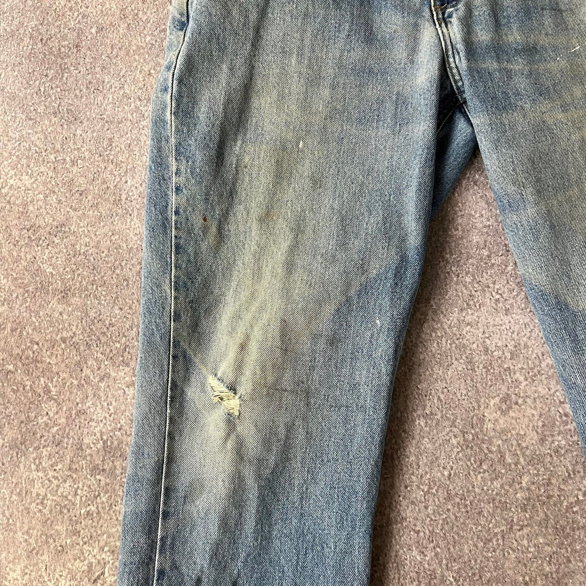 Modern Carhartt Workwear Faded Regular Blue Vintage Pants 36x32