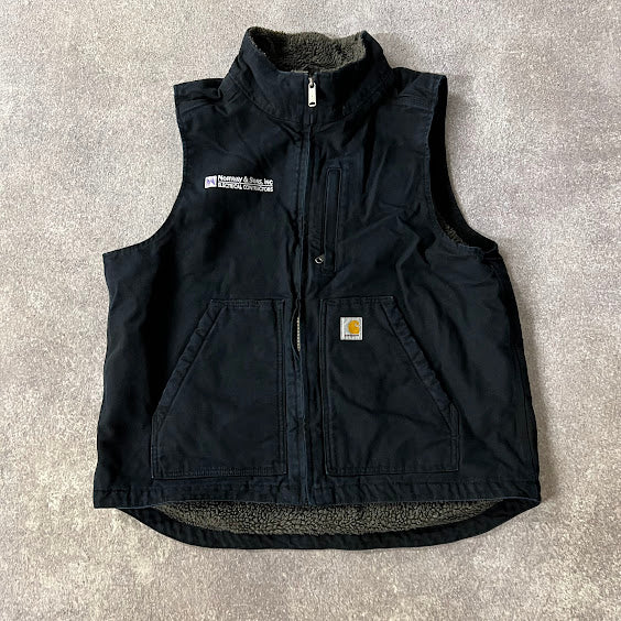 Modern Carhartt Norway & Sons Embroidered Sherpa Lined Workwear Jacket L