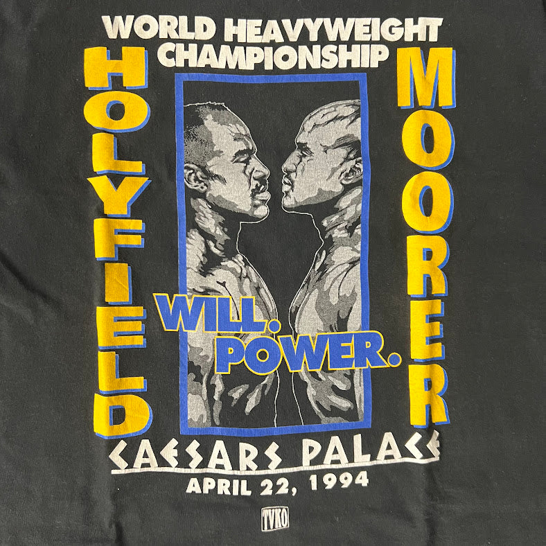 1994 Holyfield vs Moorer World Heavyweight TVKO Single Stitch Tee L