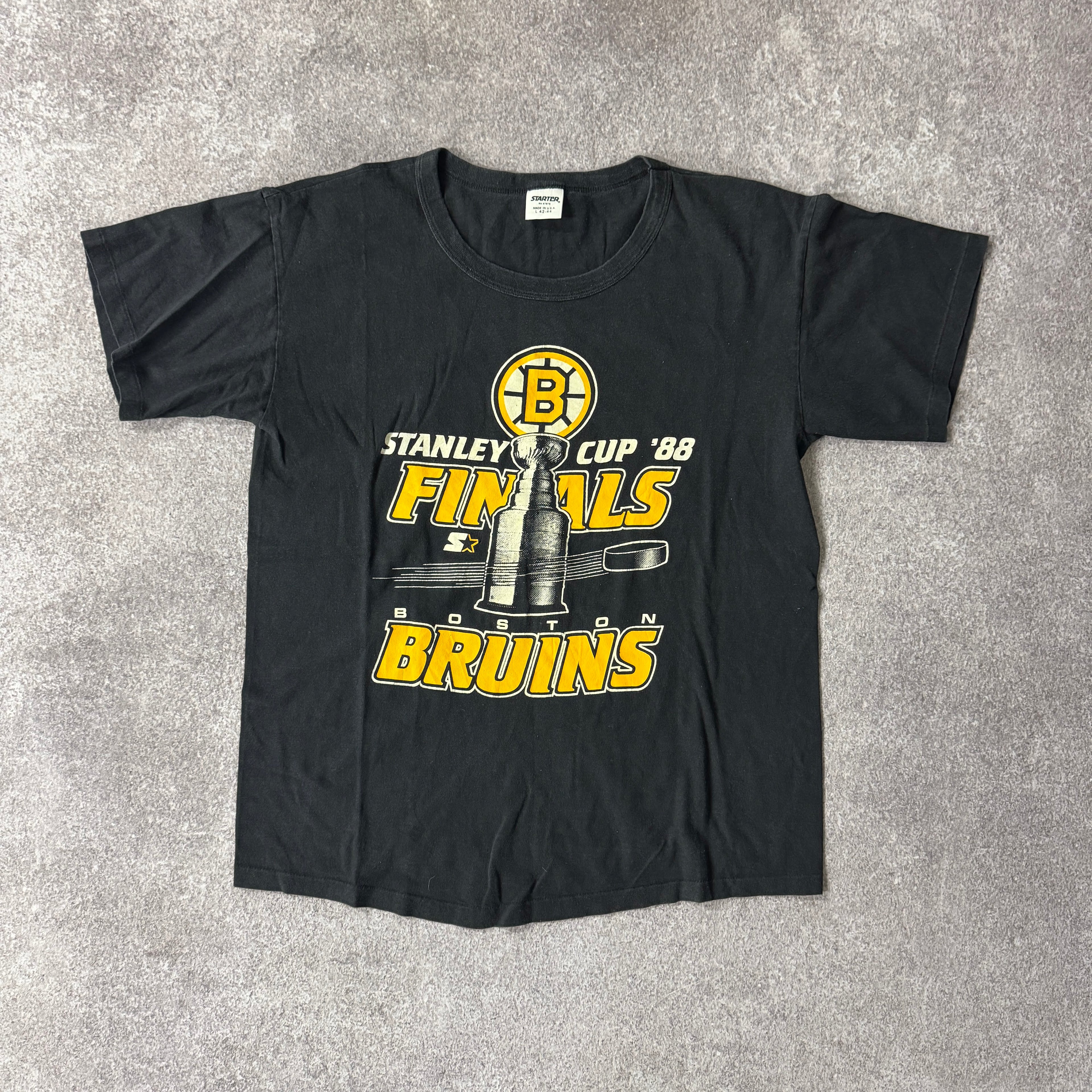 80s Boston Bruins Starter Single Stitch Tee L