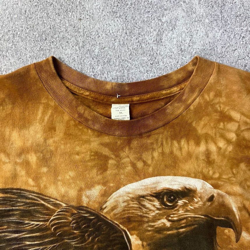 90s Tie Dye Western Big Logo Double Stitch Vintage Streetwear Tee XXL
