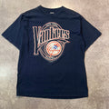 90s New York Yankees MLB Logo 7 Big Logo Faded Vintage Tee XL