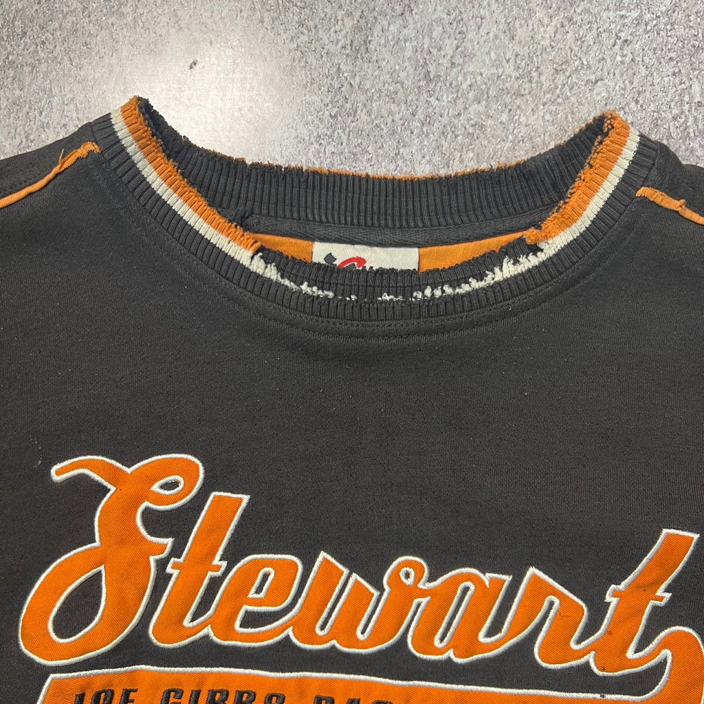 Vintage Thrashed Tony Stewart Joe Gibbs Racing Crewneck Sweatshirt XXL Chase Authentics