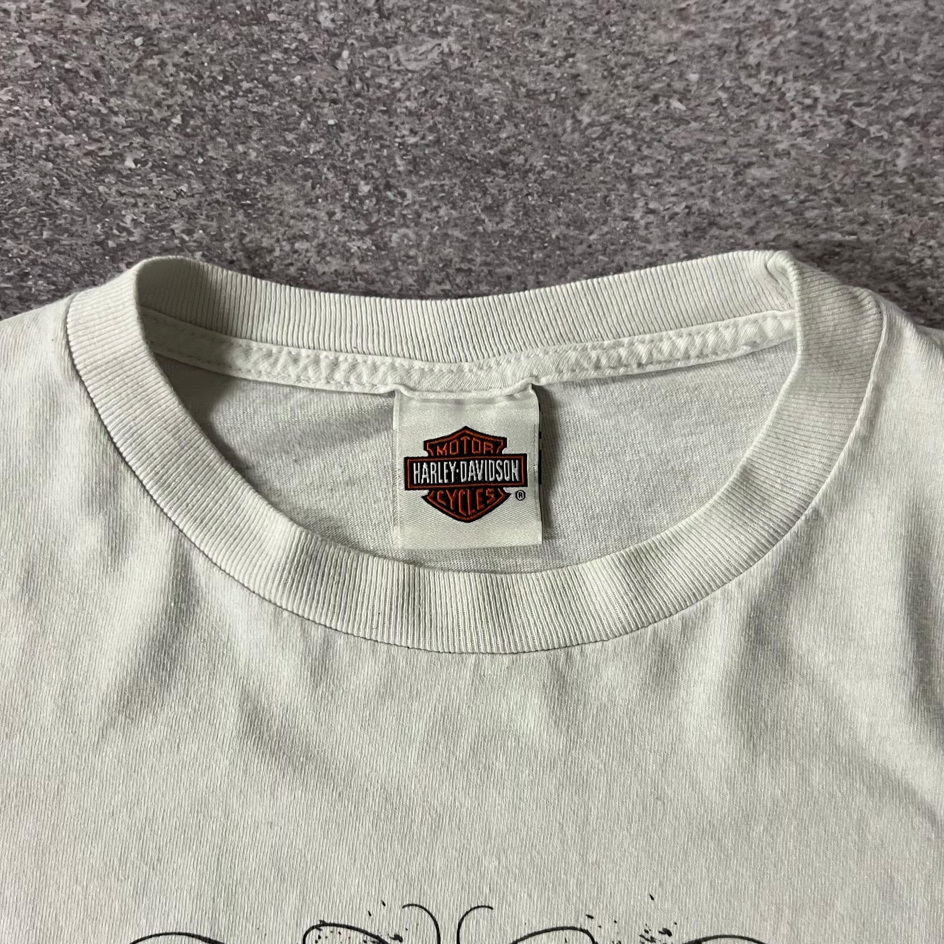 2010s Harley Davidson Myrtle Beach White Long Sleeve Tee L