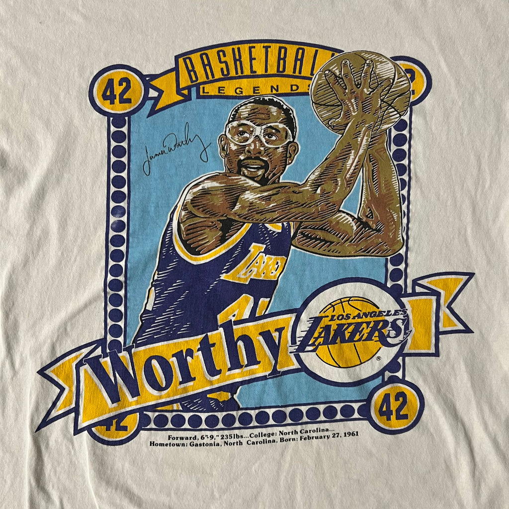 90s Los Angeles Lakers Nutmeg Mills Single Stitch Tee L