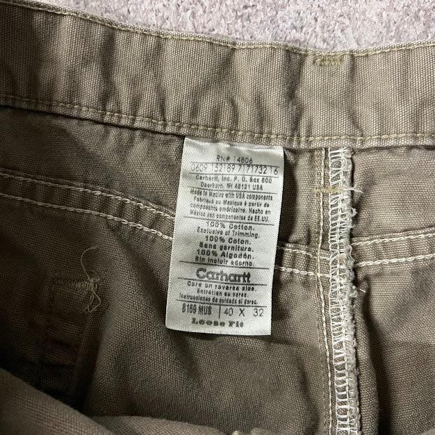 Y2K Carhartt Workwear Loose Beige Vintage Pants 40x32
