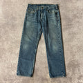 2010s Carhartt Traditional Fit Blue Worn In Pants 34W x 30L
