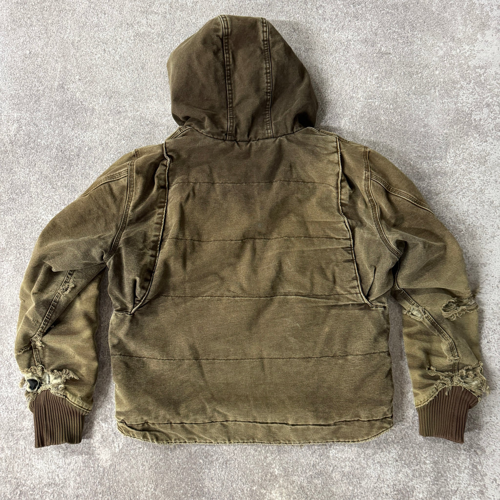 2010s Carhartt Brown Heavyweight Hooded Jacket L
