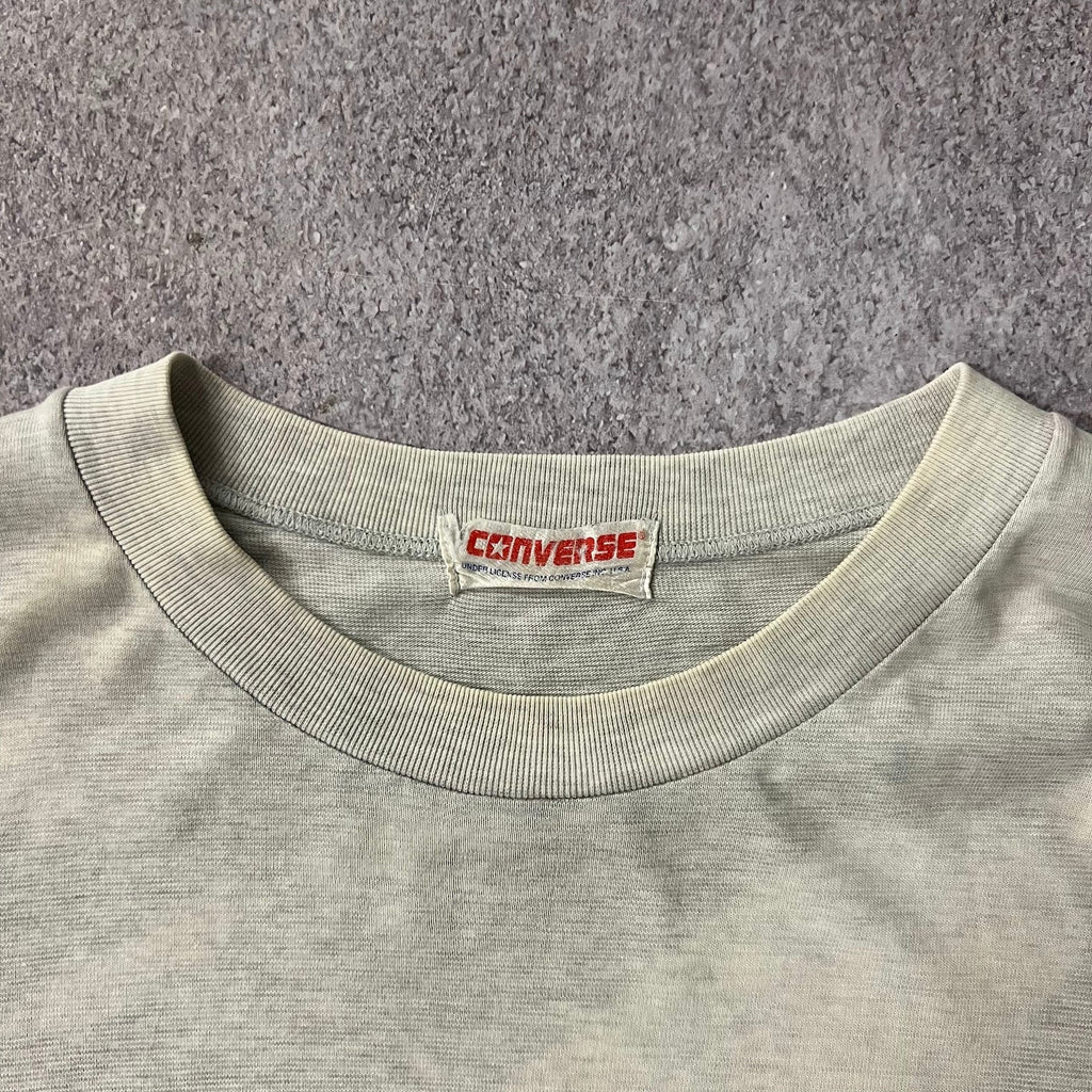 90s Converse Big Logo Sun Faded Single Stitch Made in USA Vintage Tee XL