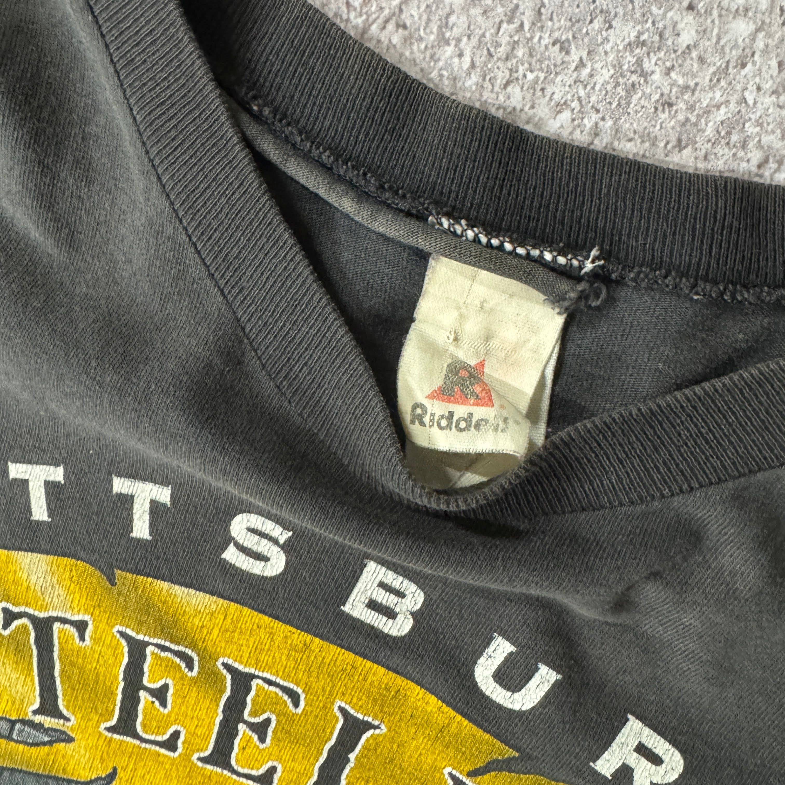 90s Pittsburgh Steelers Riddell Single Stitch Tee L