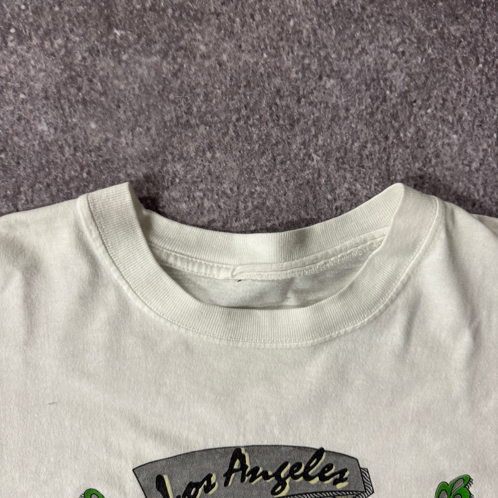 90s Los Angeles Kings Green Chevron Big Logo Tee L