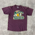 90s Anaheim Ducks Trench Cracked Print Tee L