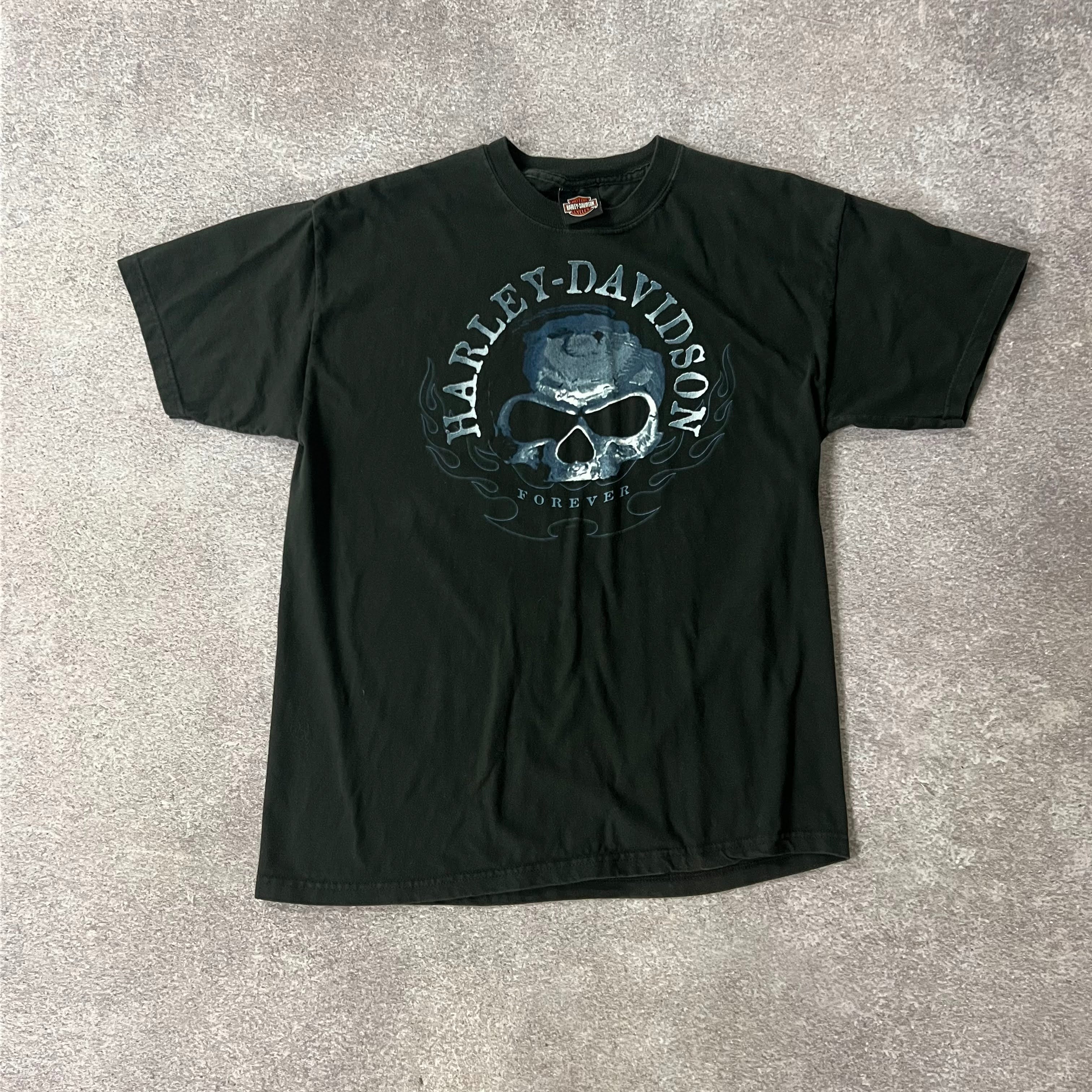 Y2K Harley Davidson Barre, Vermont Back Graphic Tee L