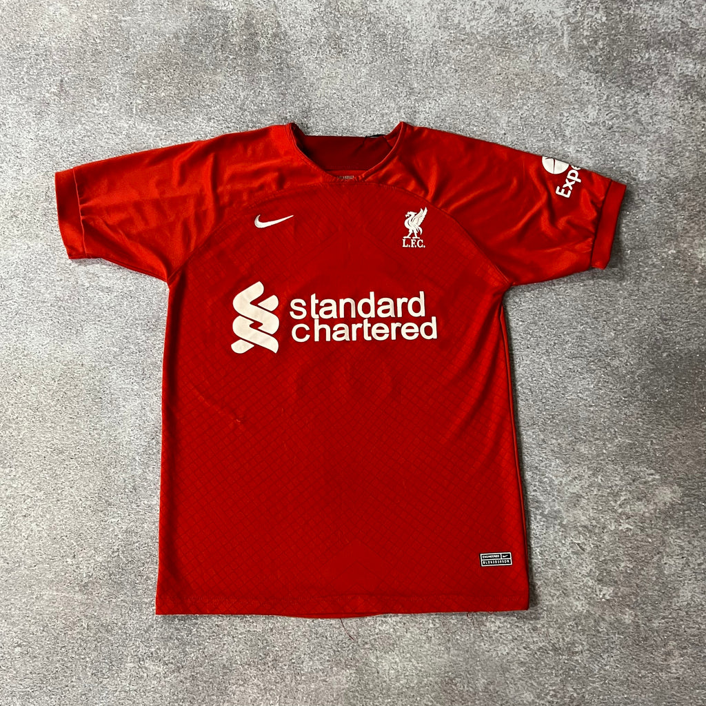 2020s Liverpool Mo Salah Nike Red Back Graphic Jersey L