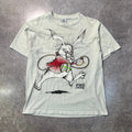 90s Andazia Alice In Wonderland White Rabbit Tee Large SS Grail