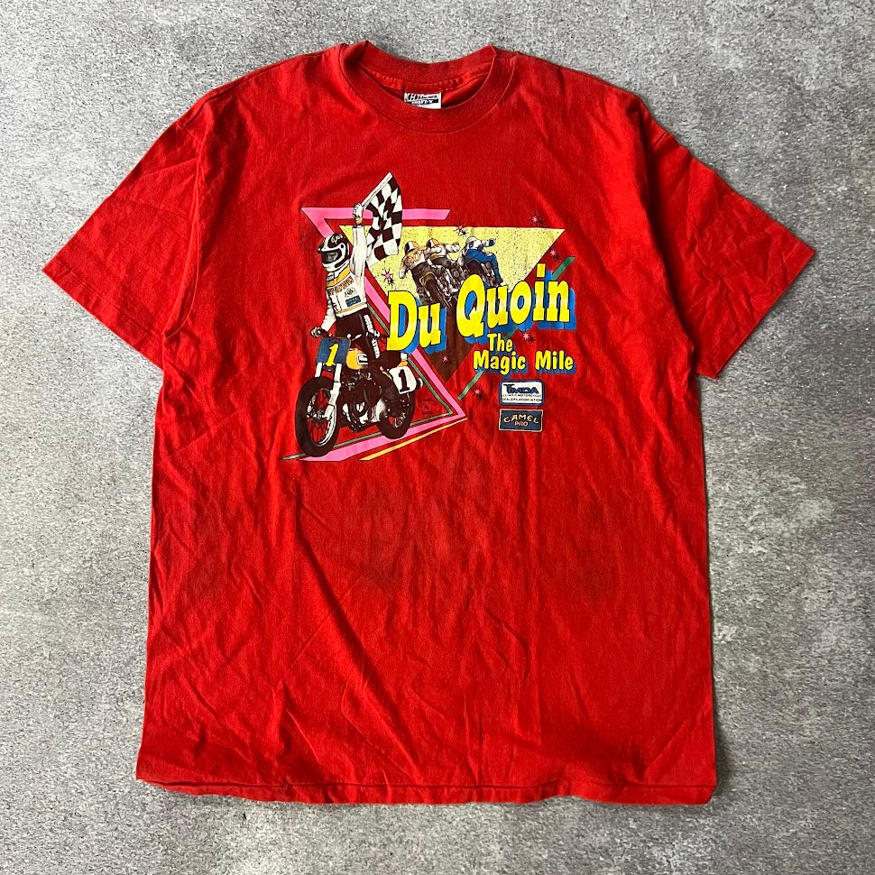 1990 Magic Mile at Du Quoin IL Motorsports Big Logo Back Graphic Tee XXL