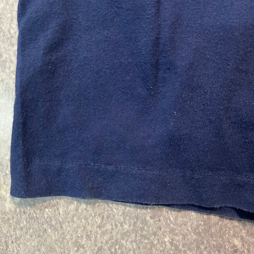 90s New York Yankees MLB Nutmeg Mills Big Logo Single Stitch Tee L