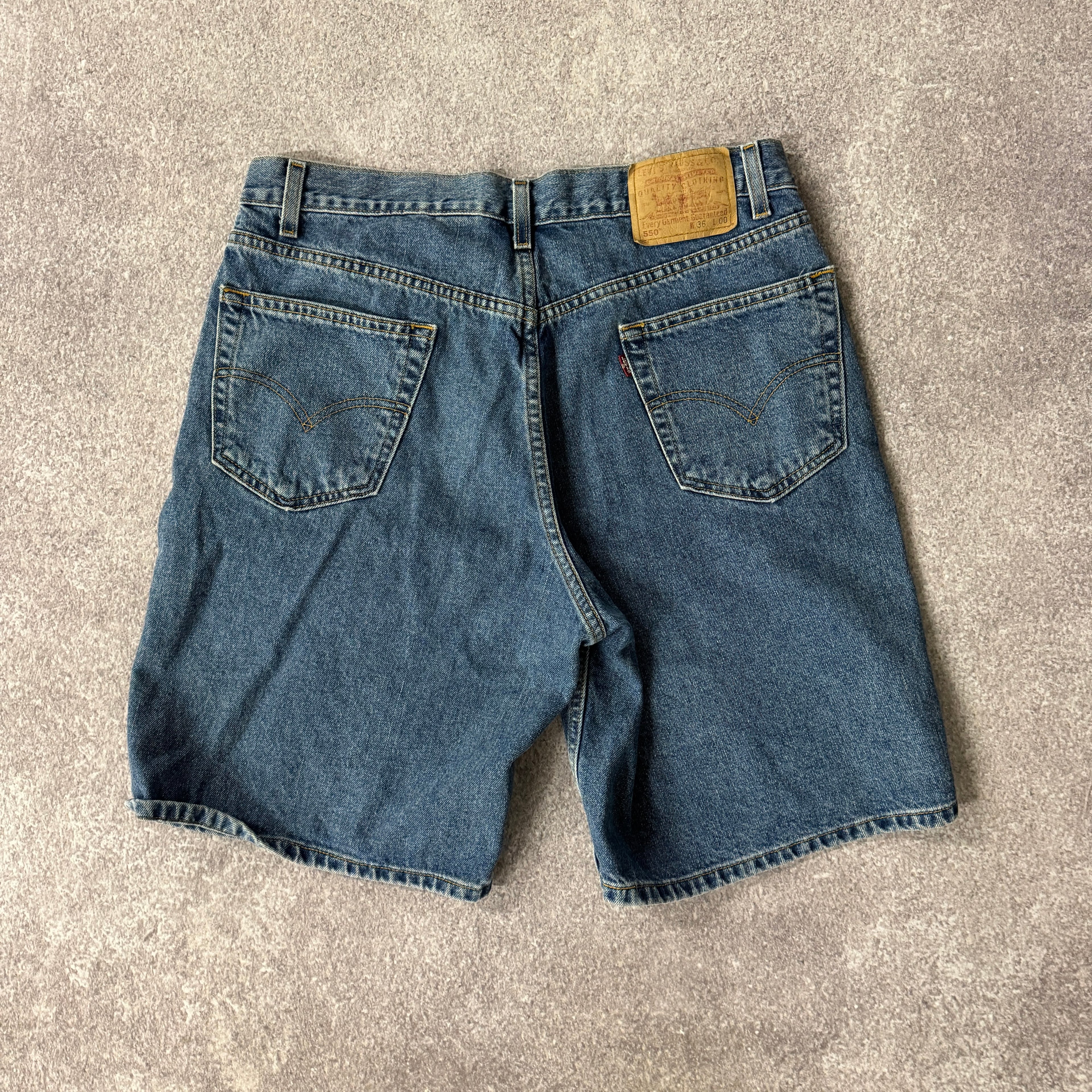 Y2K Levi's Blue Relaxed Worn In Shorts 36W