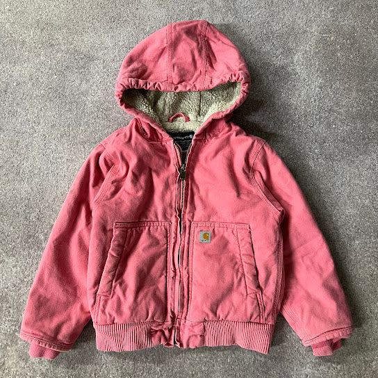 Modern Carhartt Kids Fleece Workwear Outdoor Pink Jacket XXS