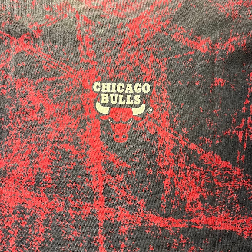90s Chicago Bulls NBA Salem Sportswear All Over Print Single Stitch Tee L