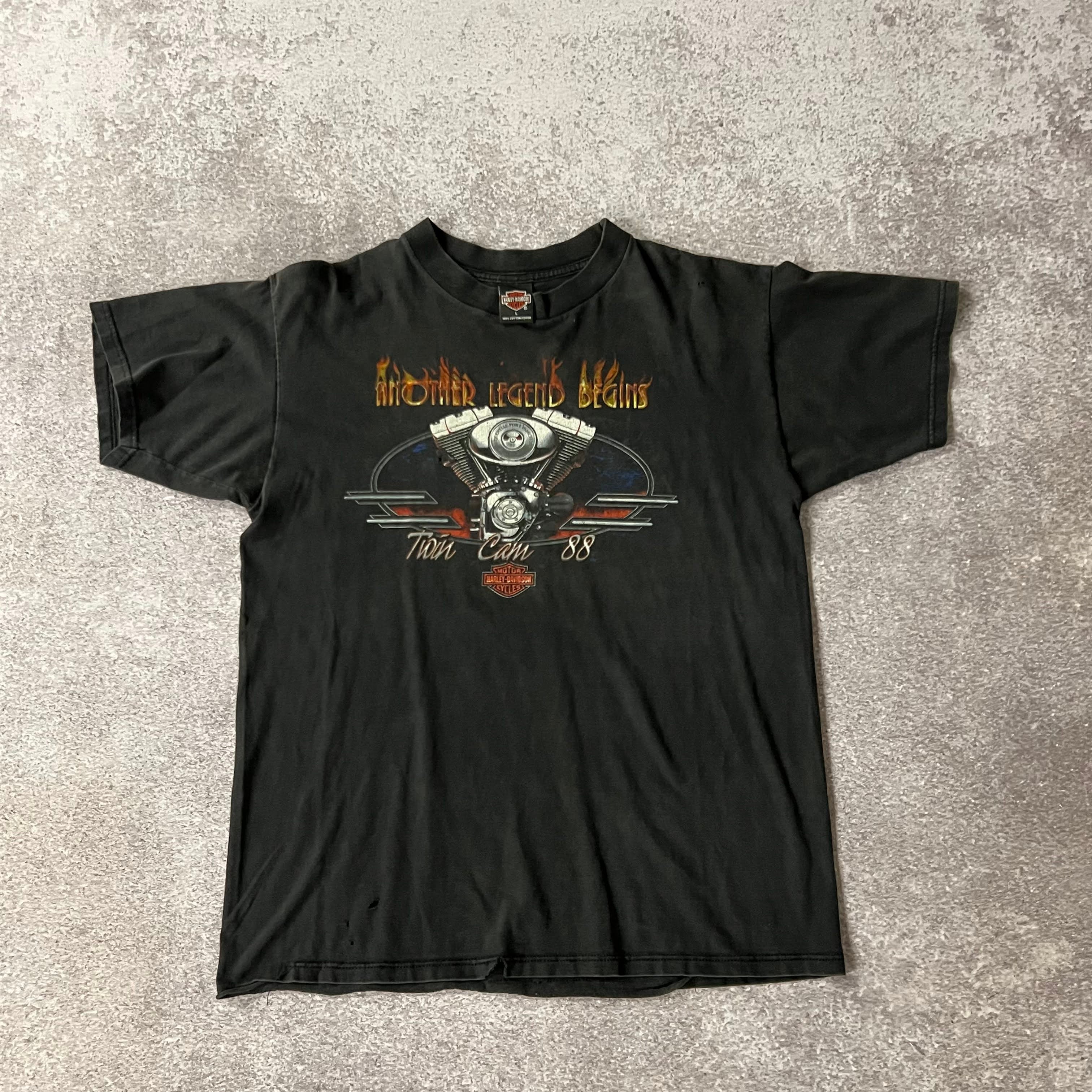 90s Harley Davidson Las Vegas, Nevada Worn In Tee L